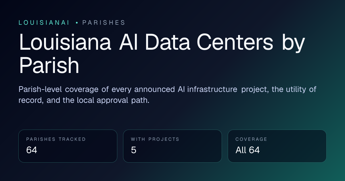 Louisiana Parishes Hosting AI Data Centers — Map & Load | LouisianAI